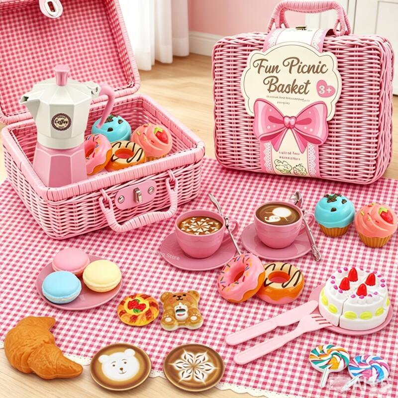 Simulation Picnic Food With Ba - Coffee Tea Gift Basket recension och pris