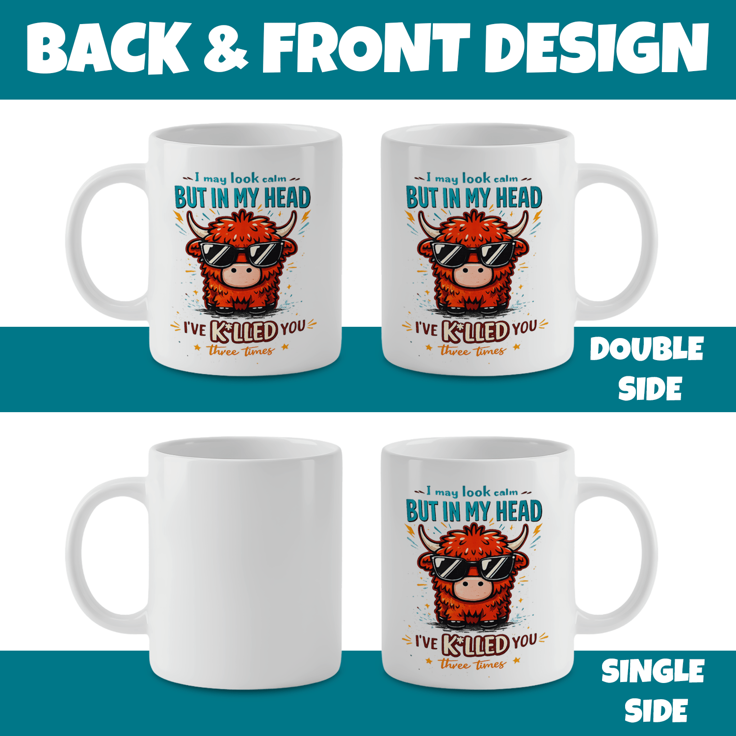 Highland Cow Funny Quote Coffe - Coffee And Tea Quotes Funny recension och pris