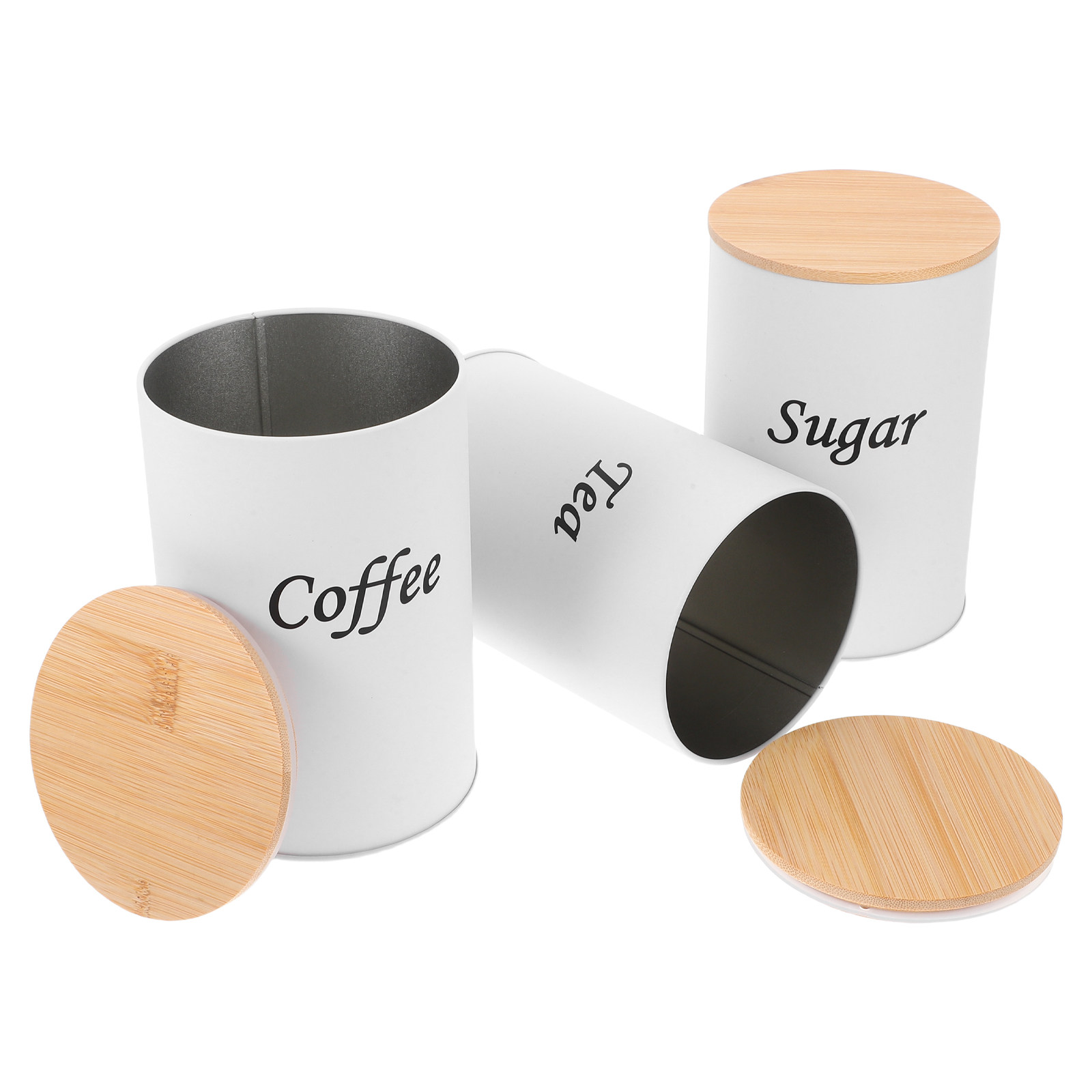 3Pcs Airtight Round Canisters  - Coffee Tea And Sugar Canisters recension och pris