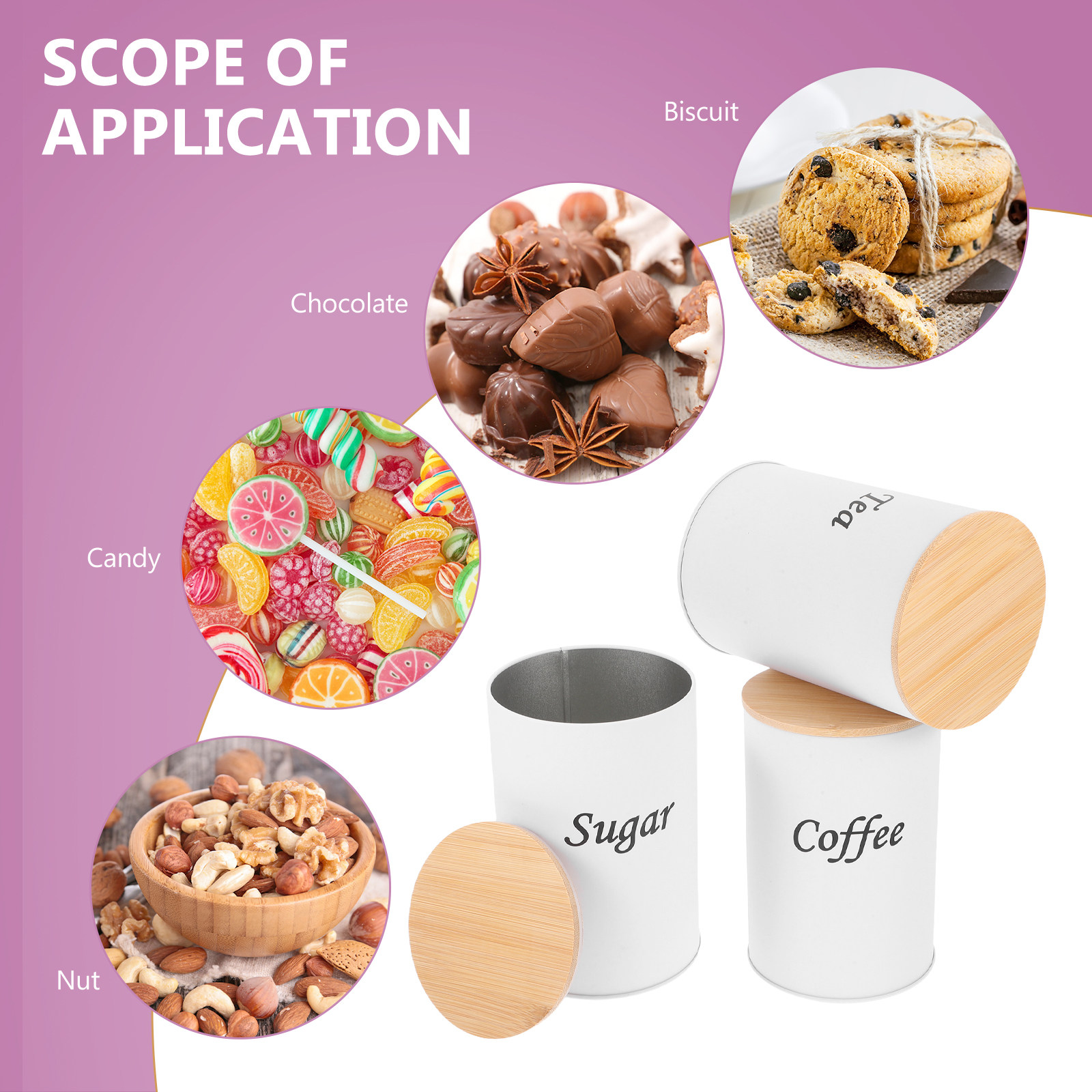 3Pcs Airtight Round Canisters  - Coffee Tea And Sugar Canisters recension och pris