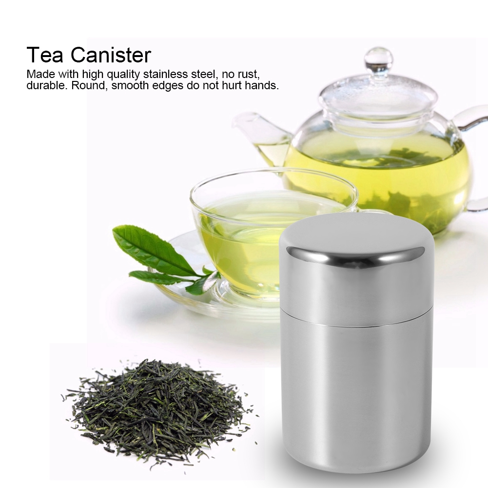 Stainless Steel Tea Leaf Tins  - Coffee Tea And Sugar Canisters recension och pris
