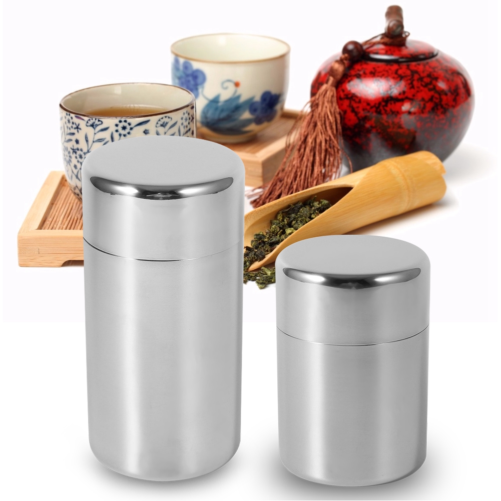 Stainless Steel Tea Leaf Tins  - Coffee Tea And Sugar Canisters recension och pris