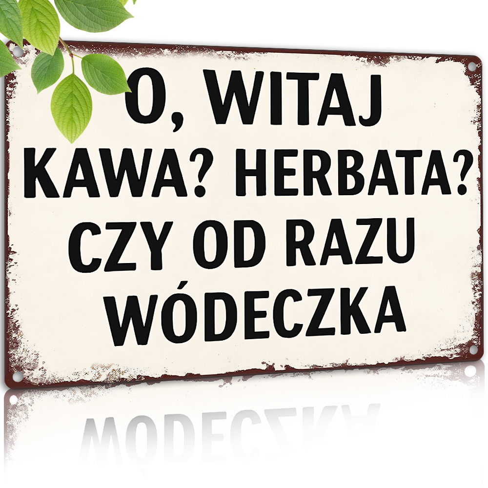 Vintage Metal Sign, Polish Fun - Coffee And Tea Quotes Funny recension och pris