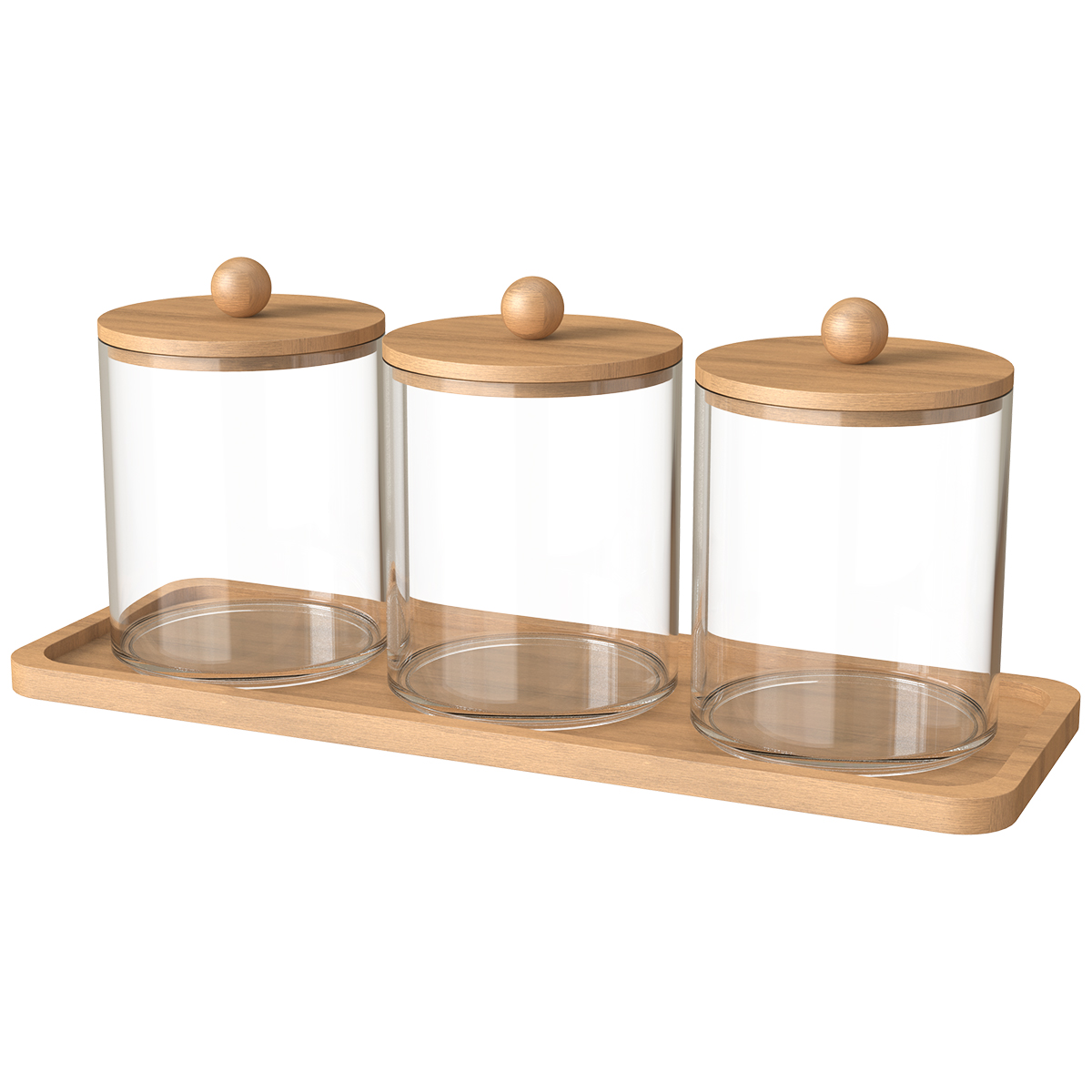 3Pcs Qtip Holder Dispenser wit - Coffee Tea And Sugar Canisters recension och pris
