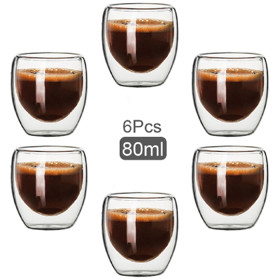 Double Walled Glass Coffee Mug - Coffee Tea Catering recension och pris