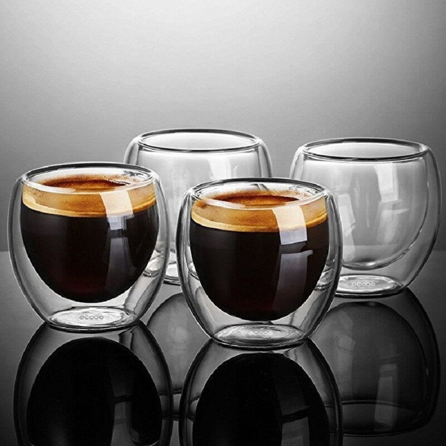 Double Walled Glass Coffee Mug - Coffee Tea Catering recension och pris