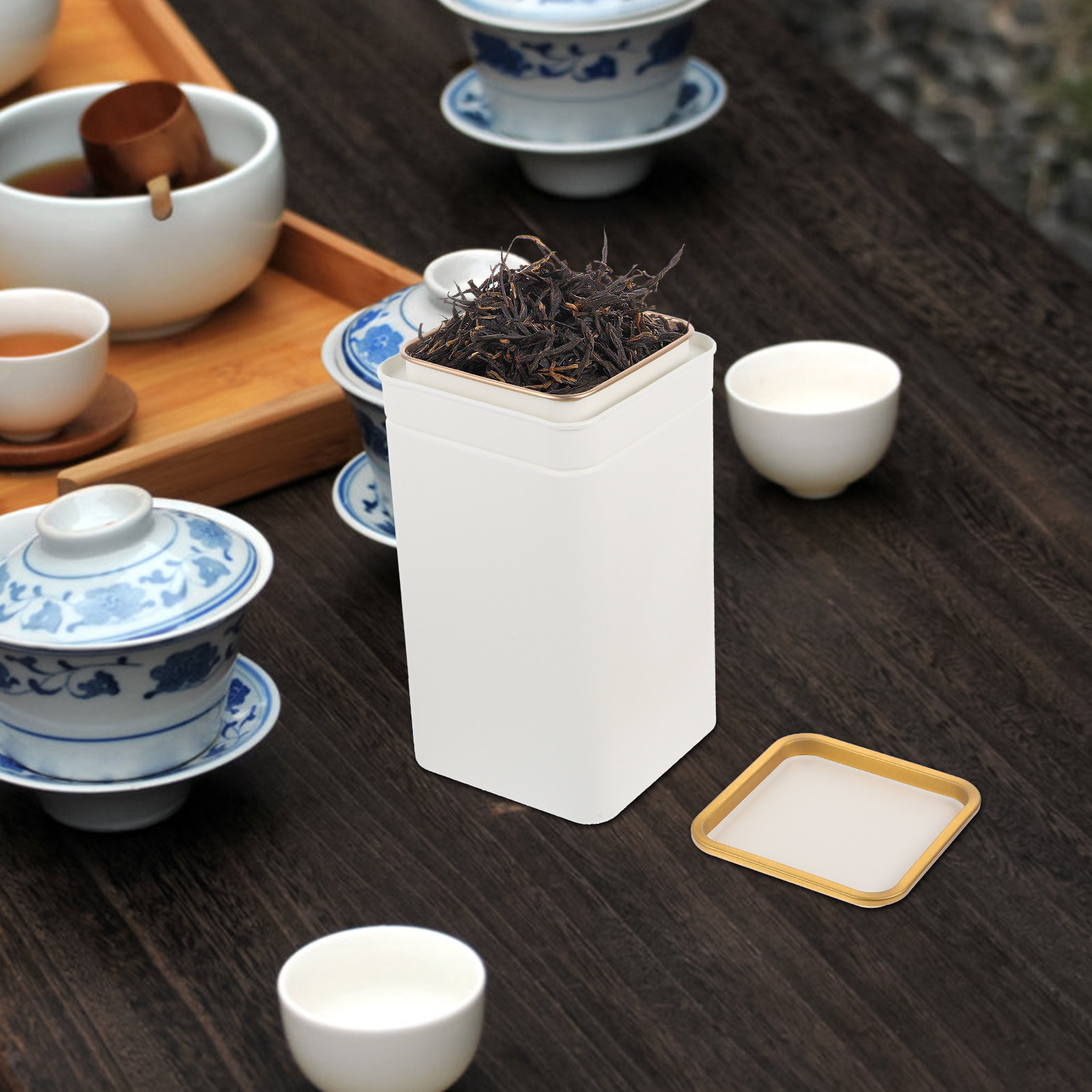 1Pcs Premium Tinplate Tea Cani - Coffee Tea And Sugar Canisters recension och pris