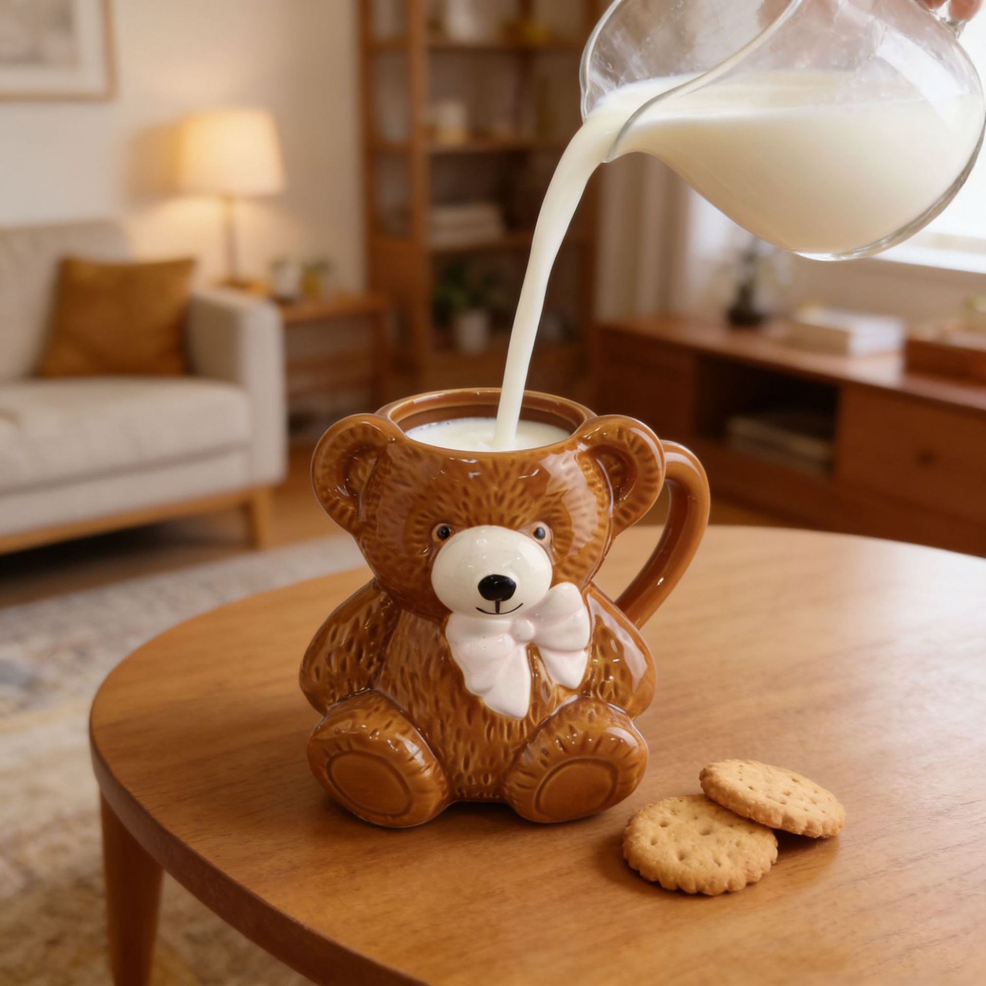 Pink Bowknot Brown Bear Cerami - Best Tea Coffee recension och pris