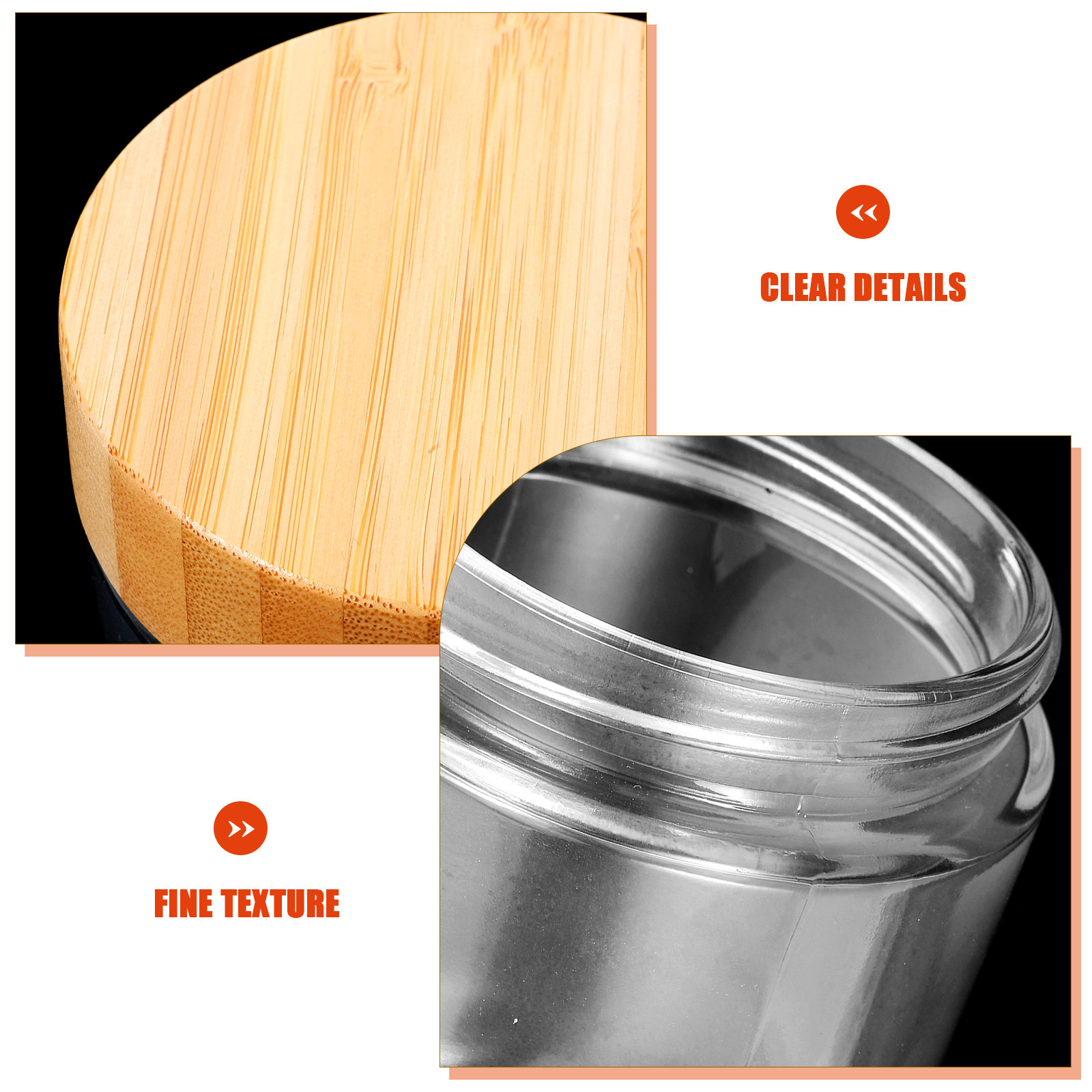 4Pcs Sturdy Glass Canisters wi - Coffee Tea And Sugar Canisters recension och pris