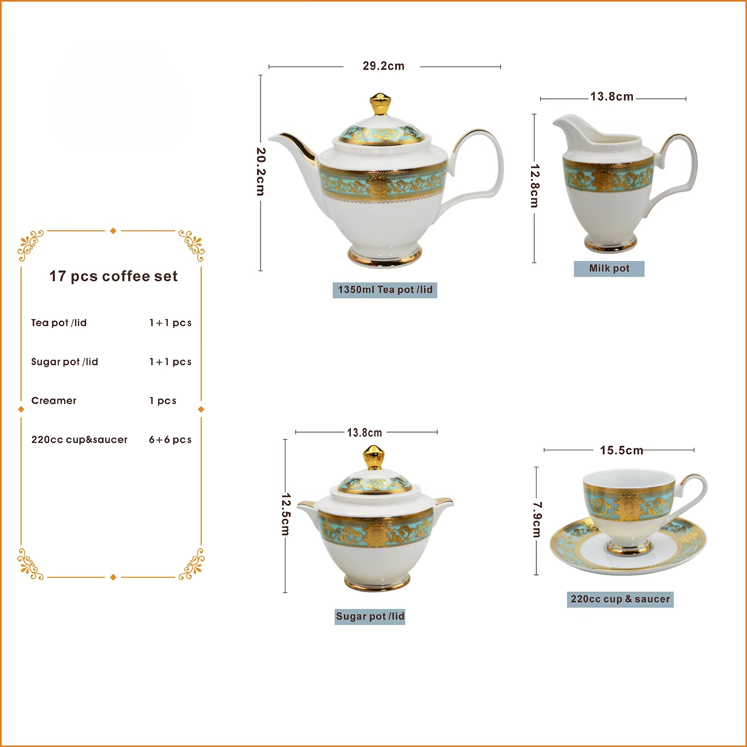 Royal  Luxurious 24K Embossed  - Best Tea Coffee recension och pris