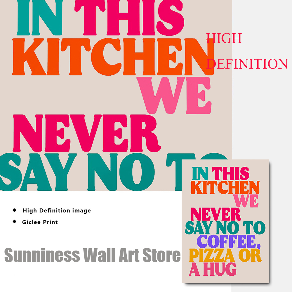 Colourful In This Kitchen Quot - Coffee And Tea Quotes Funny recension och pris