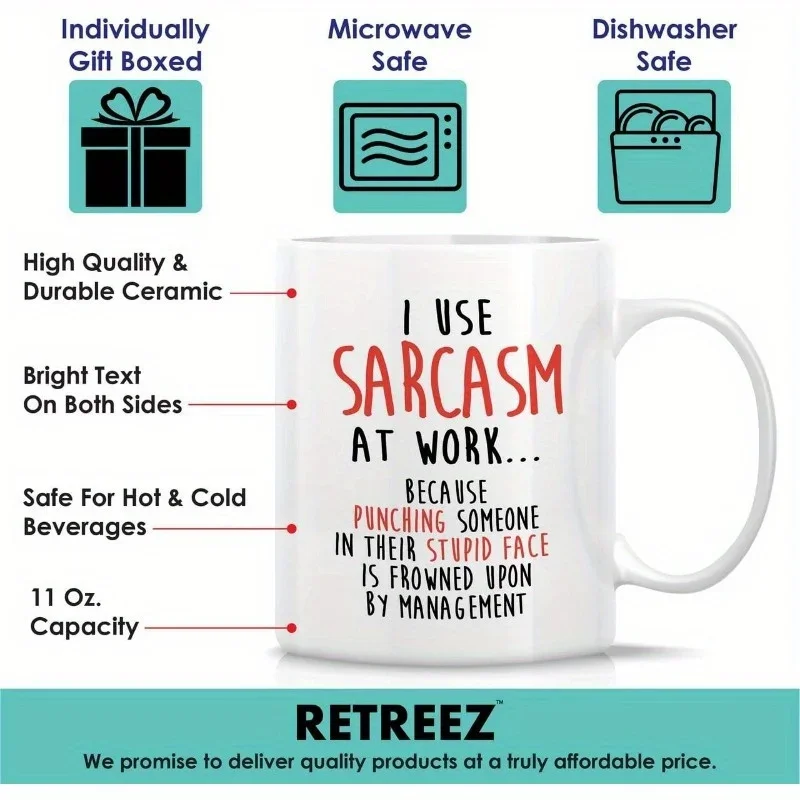 I Use Sarcasm At Work Because  - Coffee And Tea Quotes Funny recension och pris