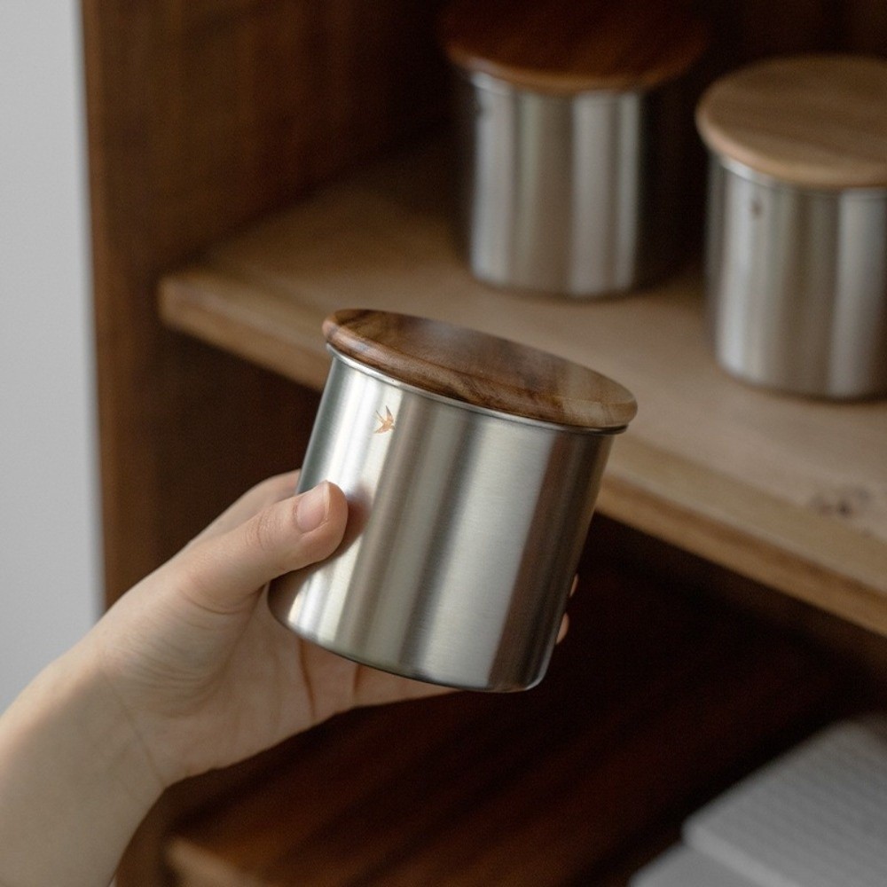 New Stainless Steel Matcha Jar - Coffee Tea And Sugar Canisters recension och pris