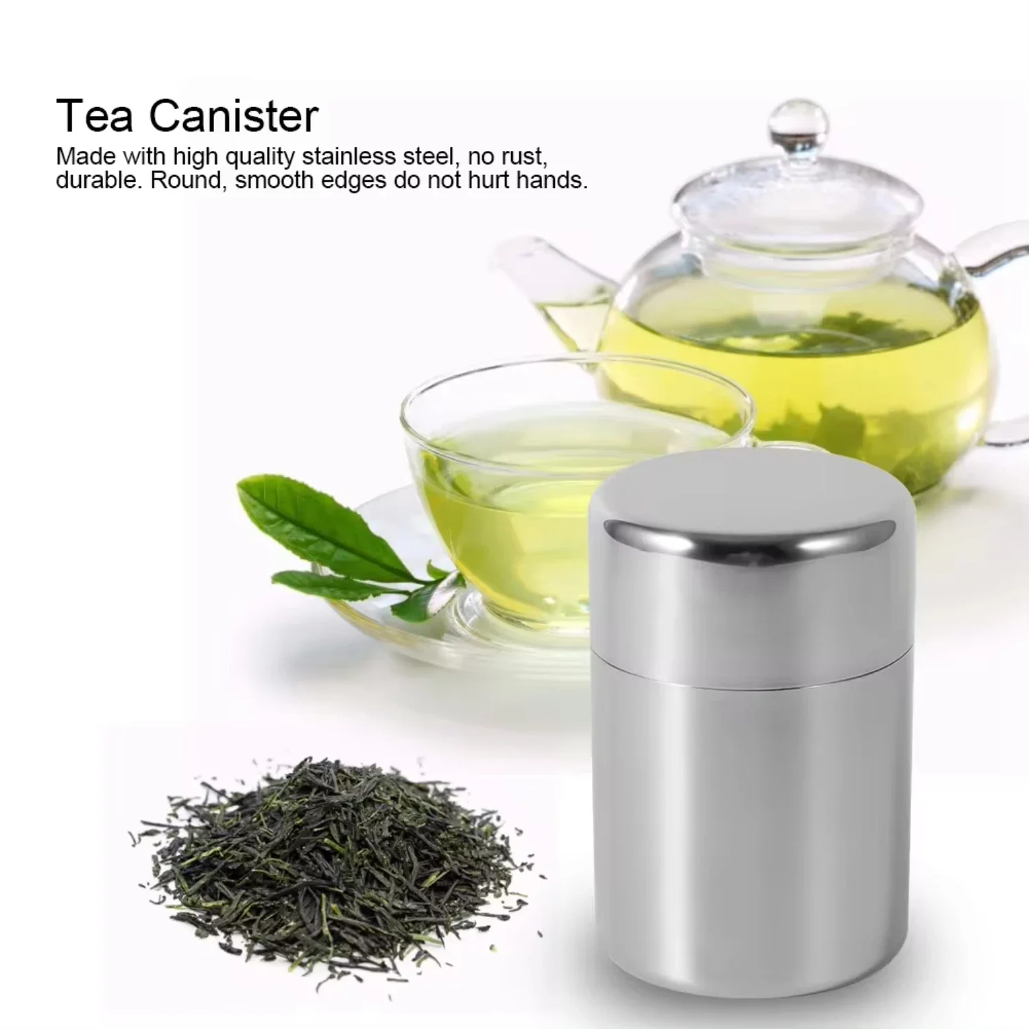 Stainless Steel Tea Leaf Tins  - Coffee Tea And Sugar Canisters recension och pris