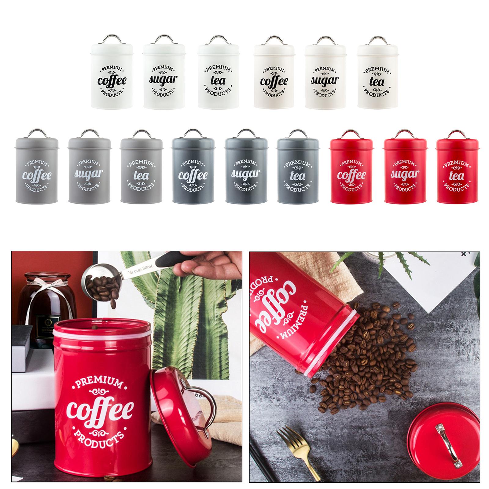Metal Kitchen Canister Set Cof - Coffee Tea And Sugar Canisters recension och pris