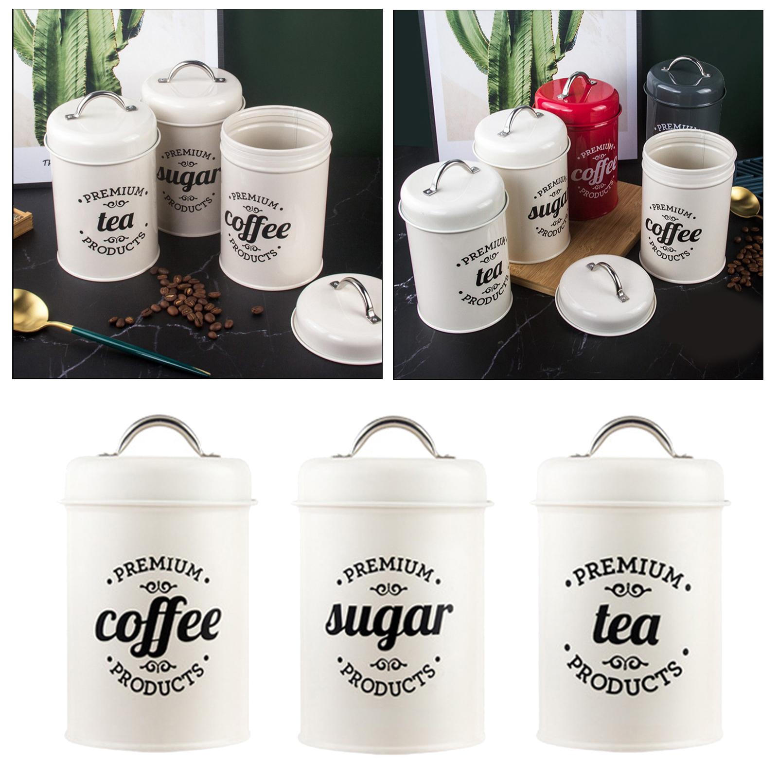Metal Kitchen Canister Set Cof - Coffee Tea And Sugar Canisters recension och pris