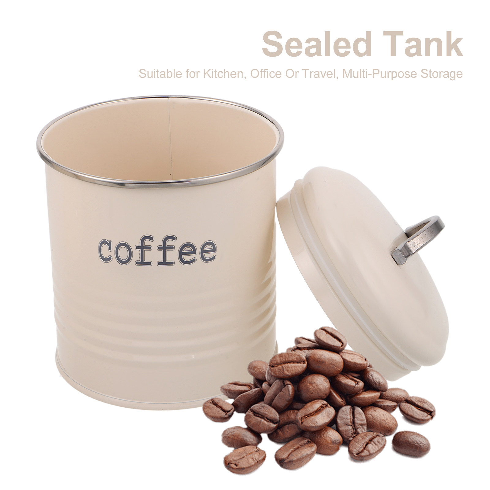 3Pcs Sealed Coffee Bean Contai - Coffee Tea And Sugar Canisters recension och pris