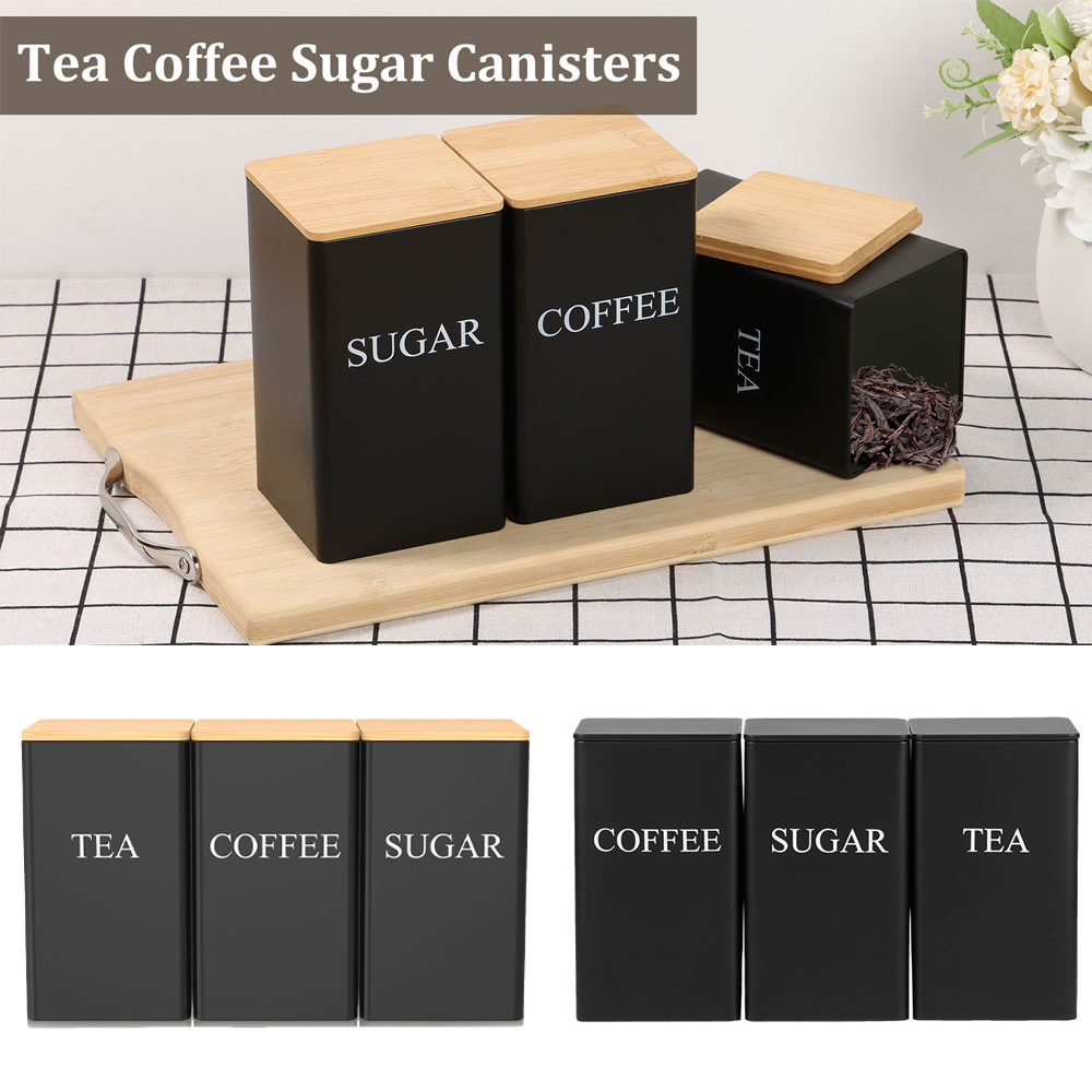 Coffee Bean Storage Jar Metal  - Coffee Tea And Sugar Canisters recension och pris