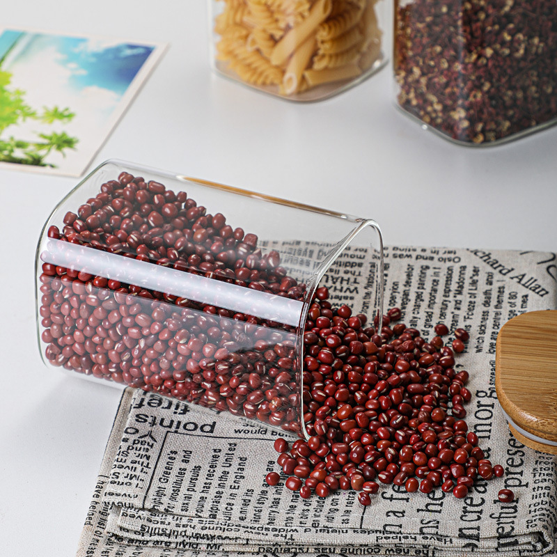 Bamboo Glass Tins Transparent  - Coffee Tea And Sugar Canisters recension och pris
